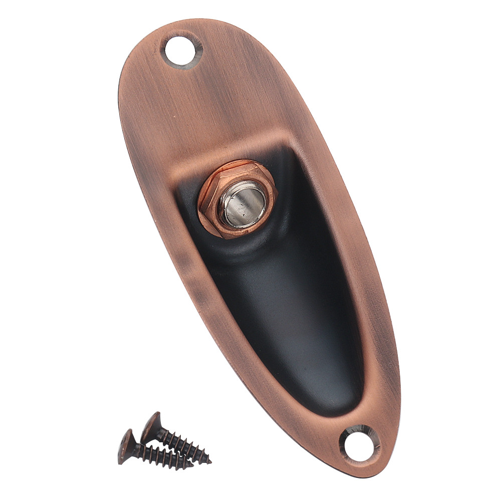 Boat Style Strat Jack Plate for Fender Stratocaster Electric Guitar Red copper