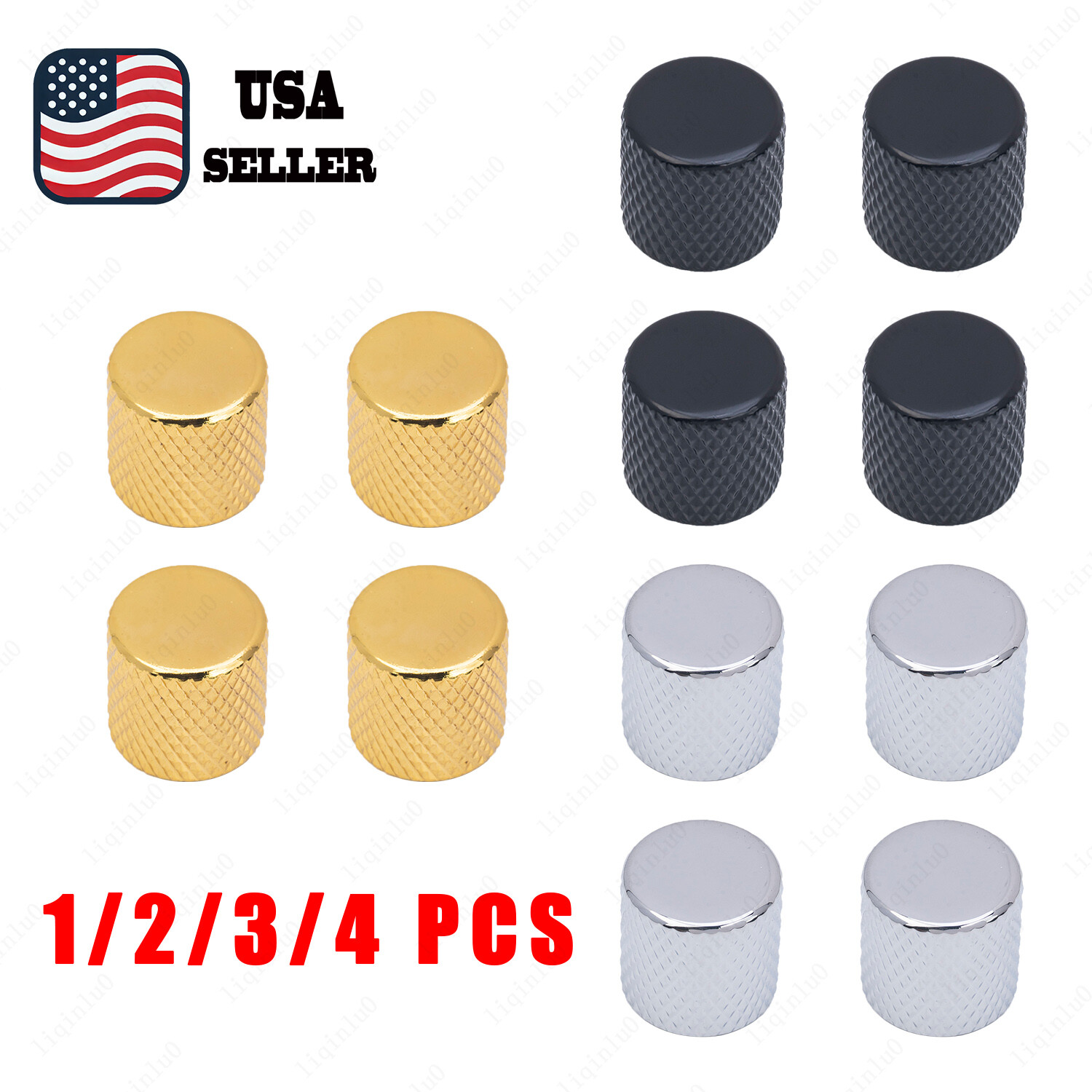 1-4 Pcs Metal Guitar Flat Top Volume Tone Knobs For Gibson Les Paul SG 3 Colors
