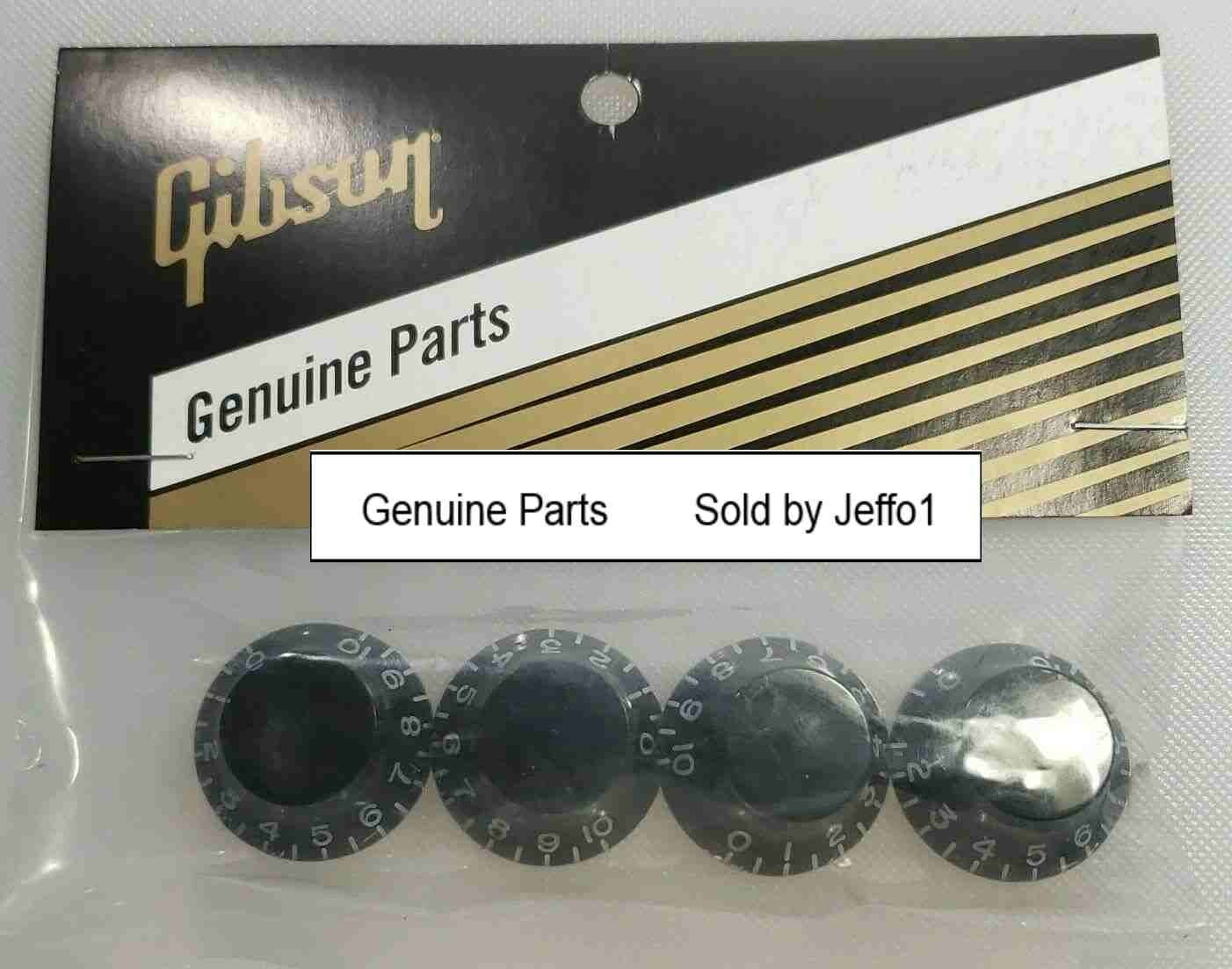 GIBSON® Black Top Hat Knobs Set Les Paul PRHK-010 USA Genuine Brand New “REAL”