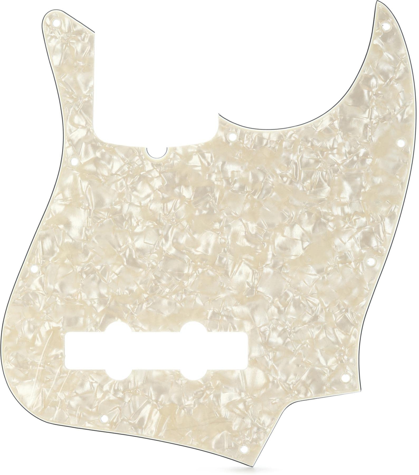 Fender Modern Pickguard Jazz Bass 10-Hole – White Moto