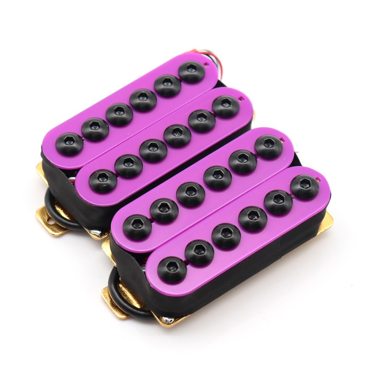 Adjustable Electric Guitar Pickups Humbucker Punk Purple Neck Bridge Pickup Set