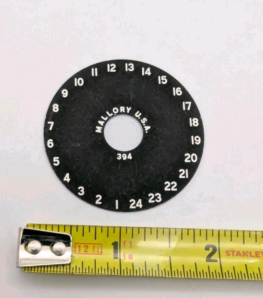 1960s-1970s Gibson Varitone 24 Way/Position Mallory 394 Switch Plate Vintage