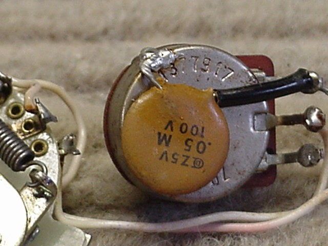 1979 Fender Stratocaster guitar pots 250K split shaft with cap. & 5 way switch