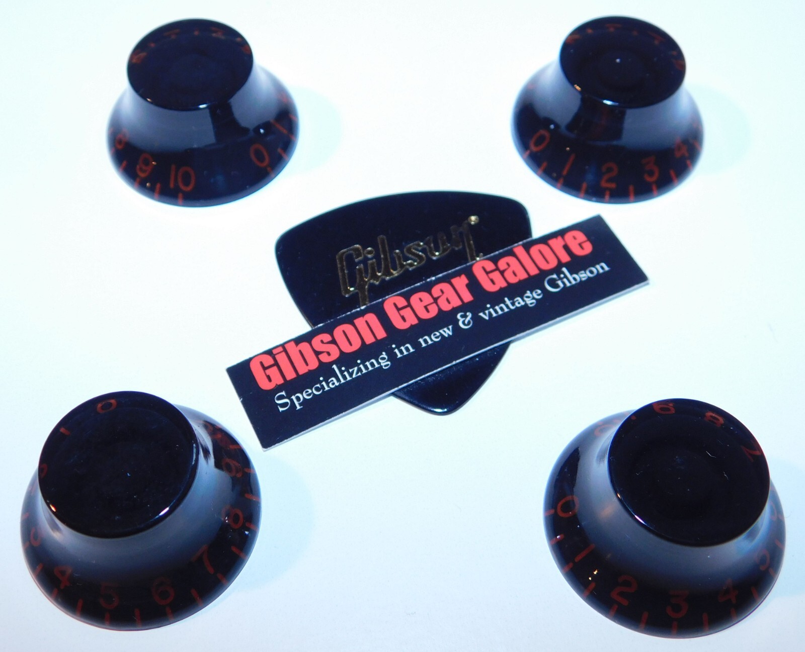 Gibson Les Paul Knobs Voo Doo Set Black Red Guitar Parts SG Firebird ES Custom