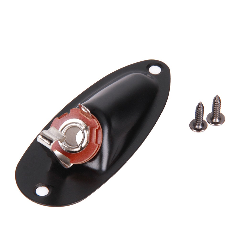 Metal 1/4″ Boat Jack Plate for Fender Stratocaster Strat Style Guitar Parts d