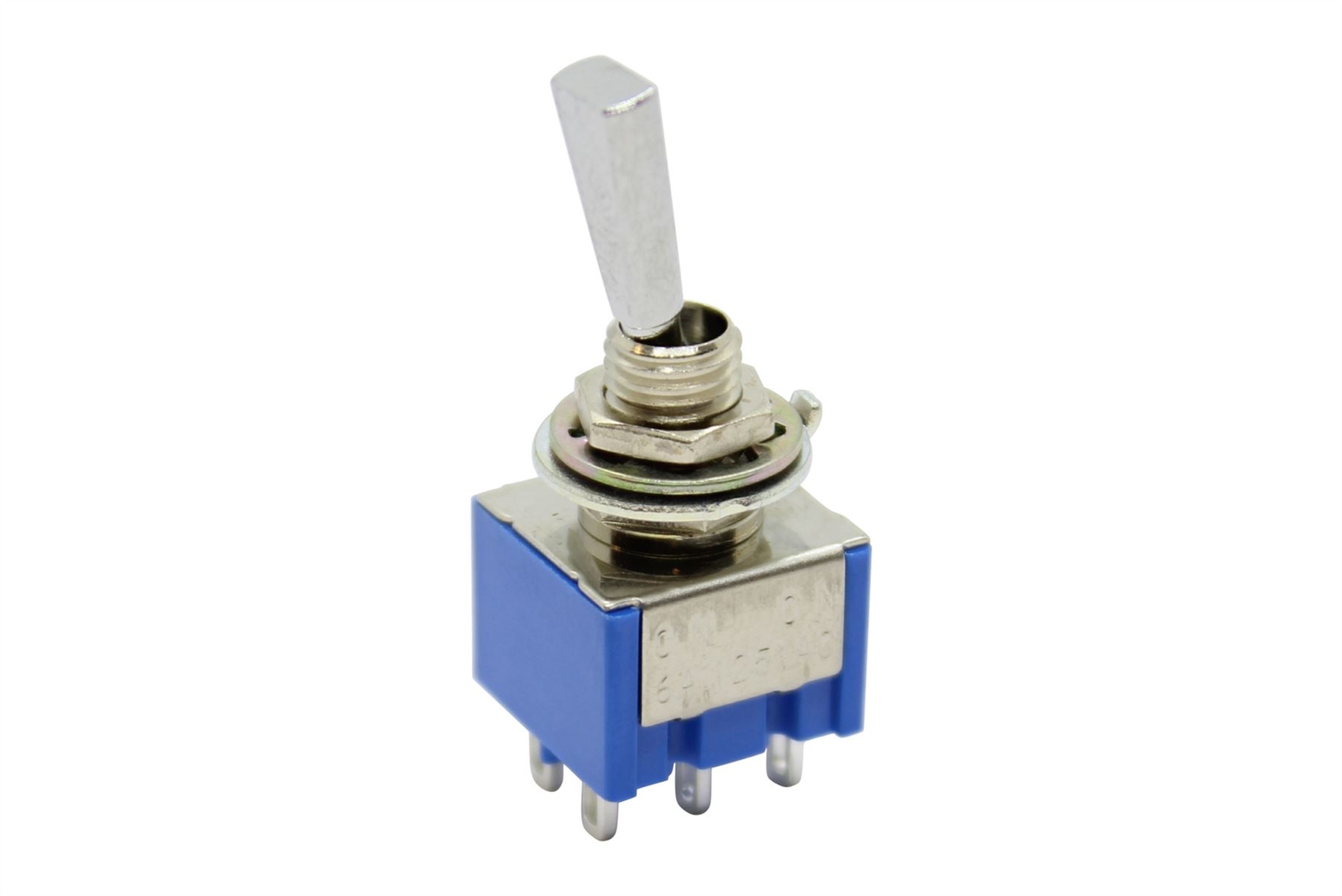 Mini Flat Paddle Toggle Switch 2-way On-On Chrome