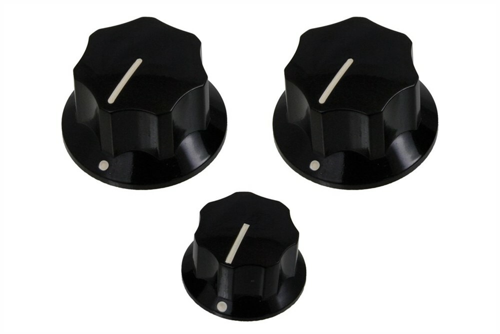 NEW Knob Set For Fender Jazz Bass – BLACK