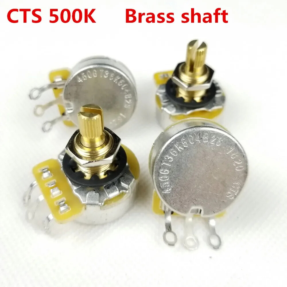 CTS 500K Brass Split Shaft Big Audio Potentiometer For Guitar Bass 450GT POT