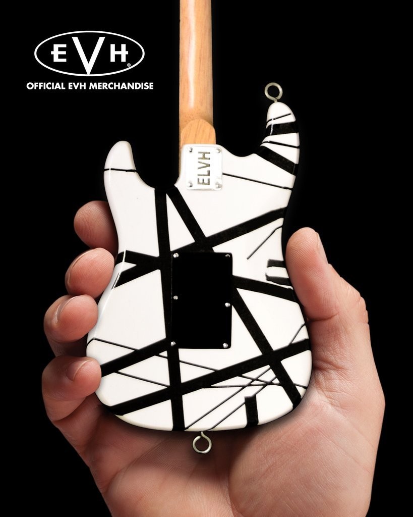 EVH Minature Guitars EVH Black White Mini Replica Guitar Van Halen EVH003