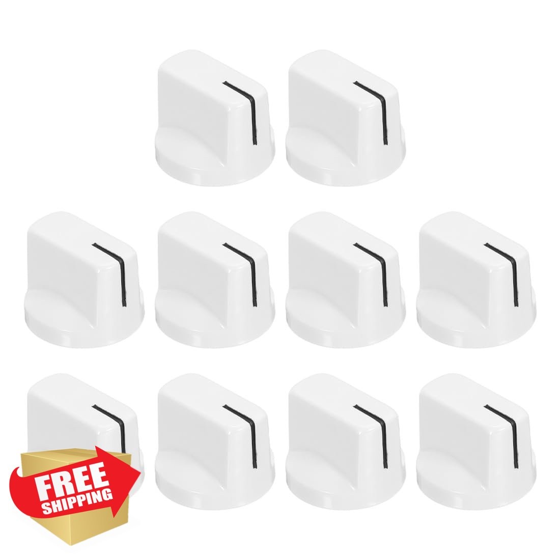 uxcell 6.4mm Guitar Pedal Knobs White