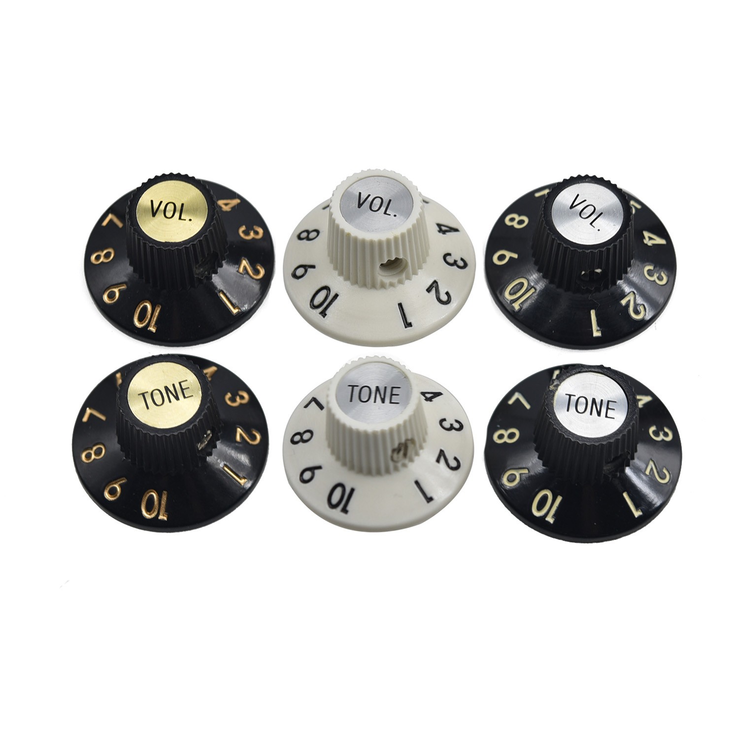 2x Volume/Tone Witch Hat Knob Guitar Knobs for 72 Tele Custom/Vintage Jazzmaster