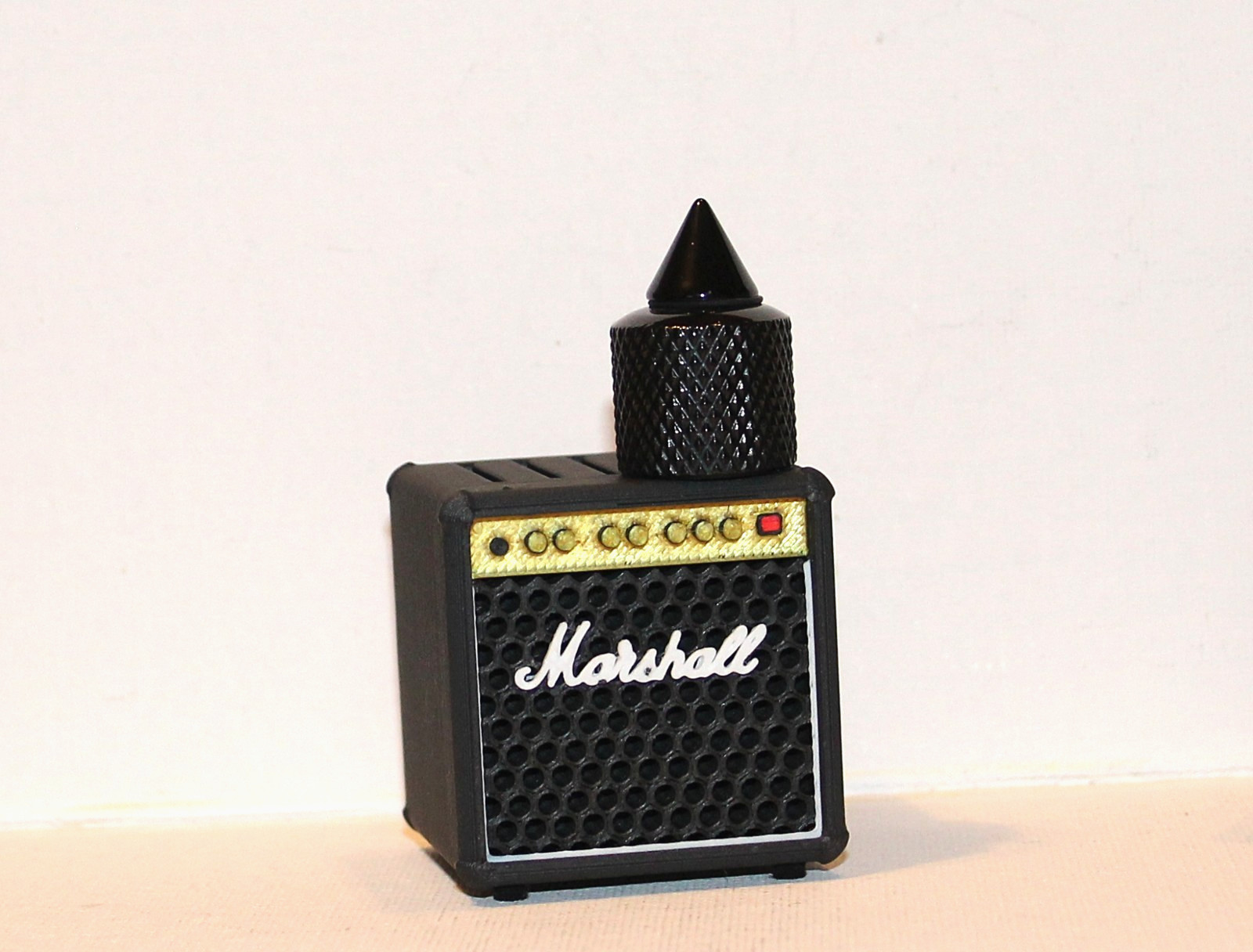1 Custom Black Spike Knurled Knob w/ Set Screw Fits 6mm Solid Shaft Pot