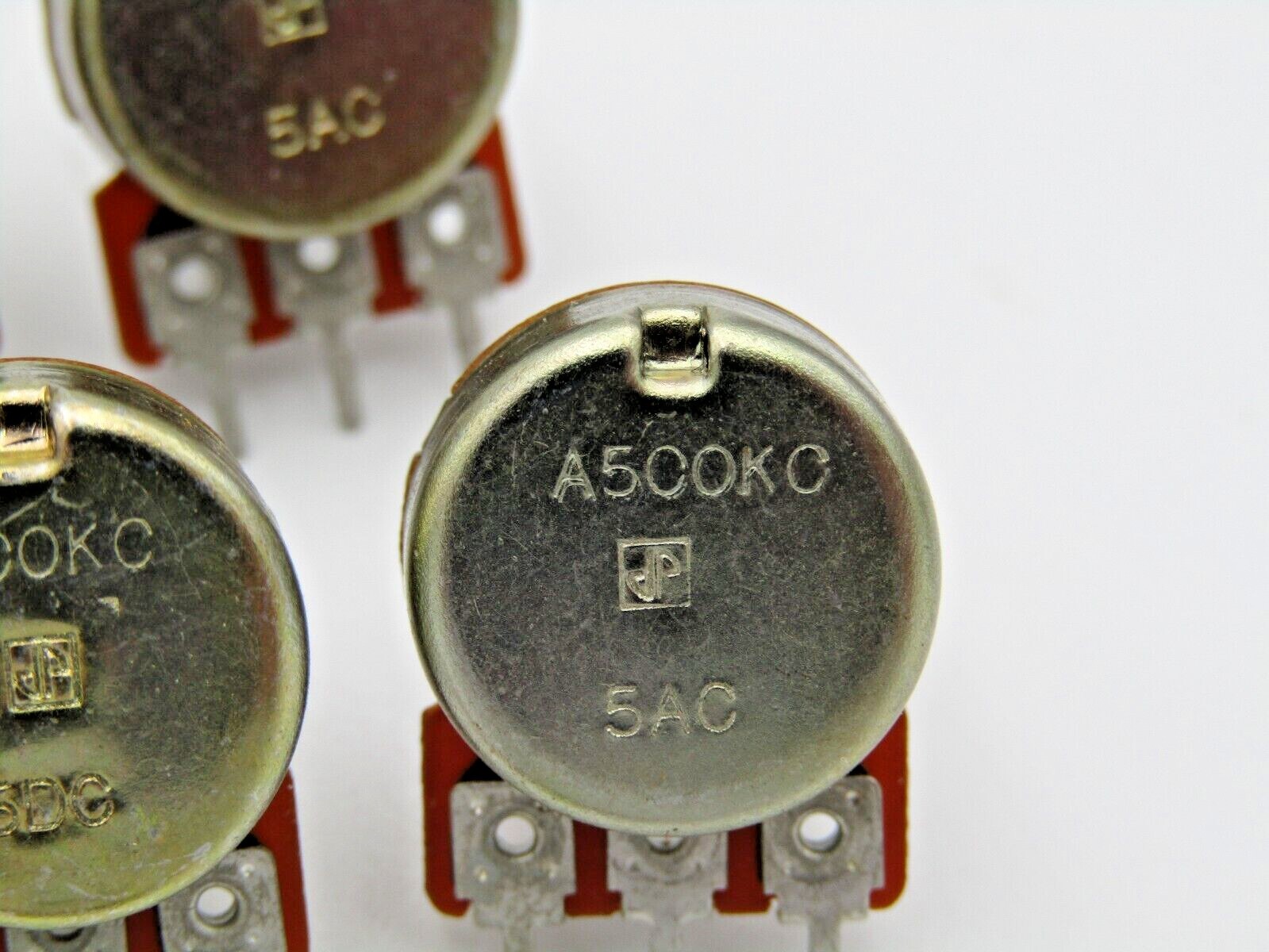 ( 10 PCS ) A500K Audio Taper 15mm Potentiometer 500K – – NOS — No Hardware