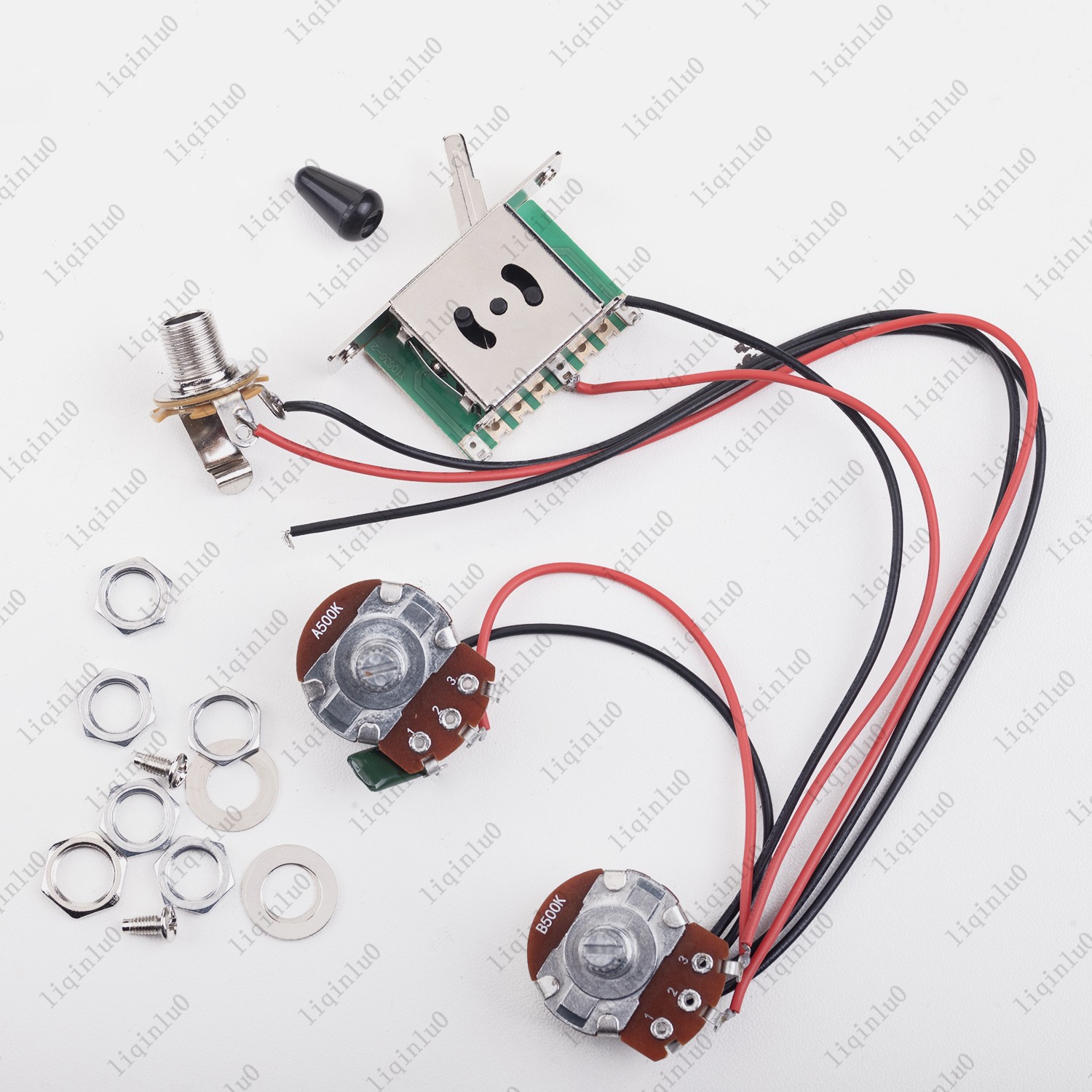 Guitar Wiring Harness Prewired Kit A/B500K Big Pots with 3-Way Switch for Tele