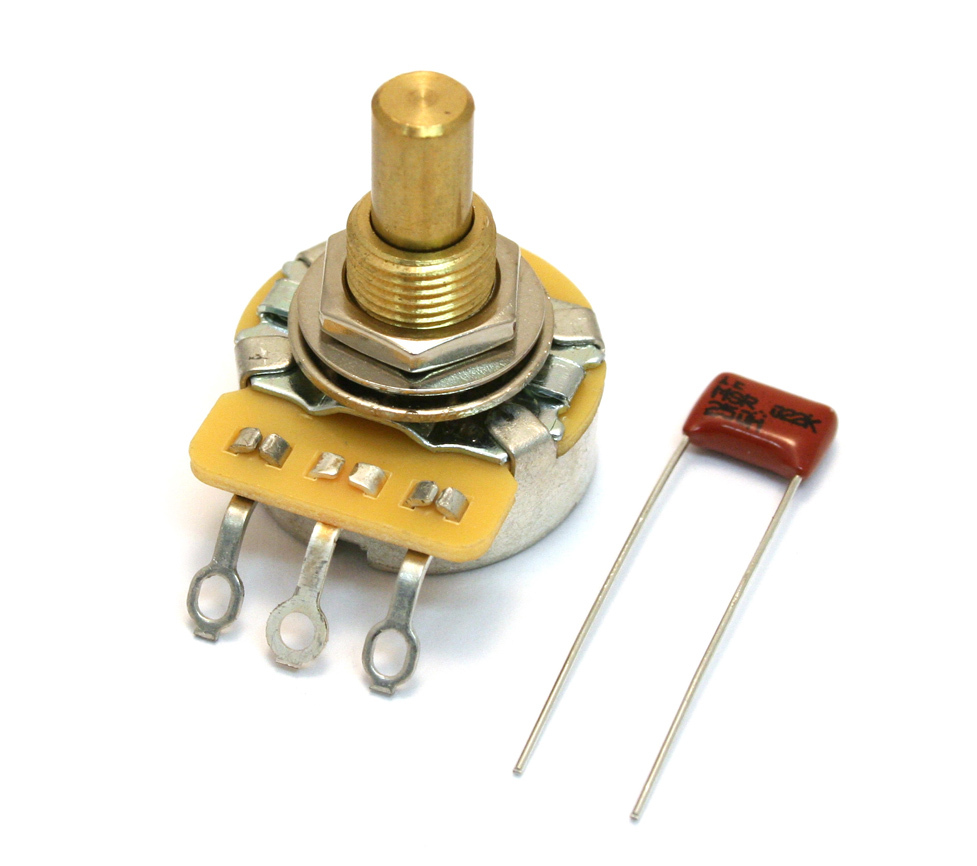 (1) Genuine Fender 500k Audio Solid Shaft Guitar/Bass Control Pot 099-0835-000