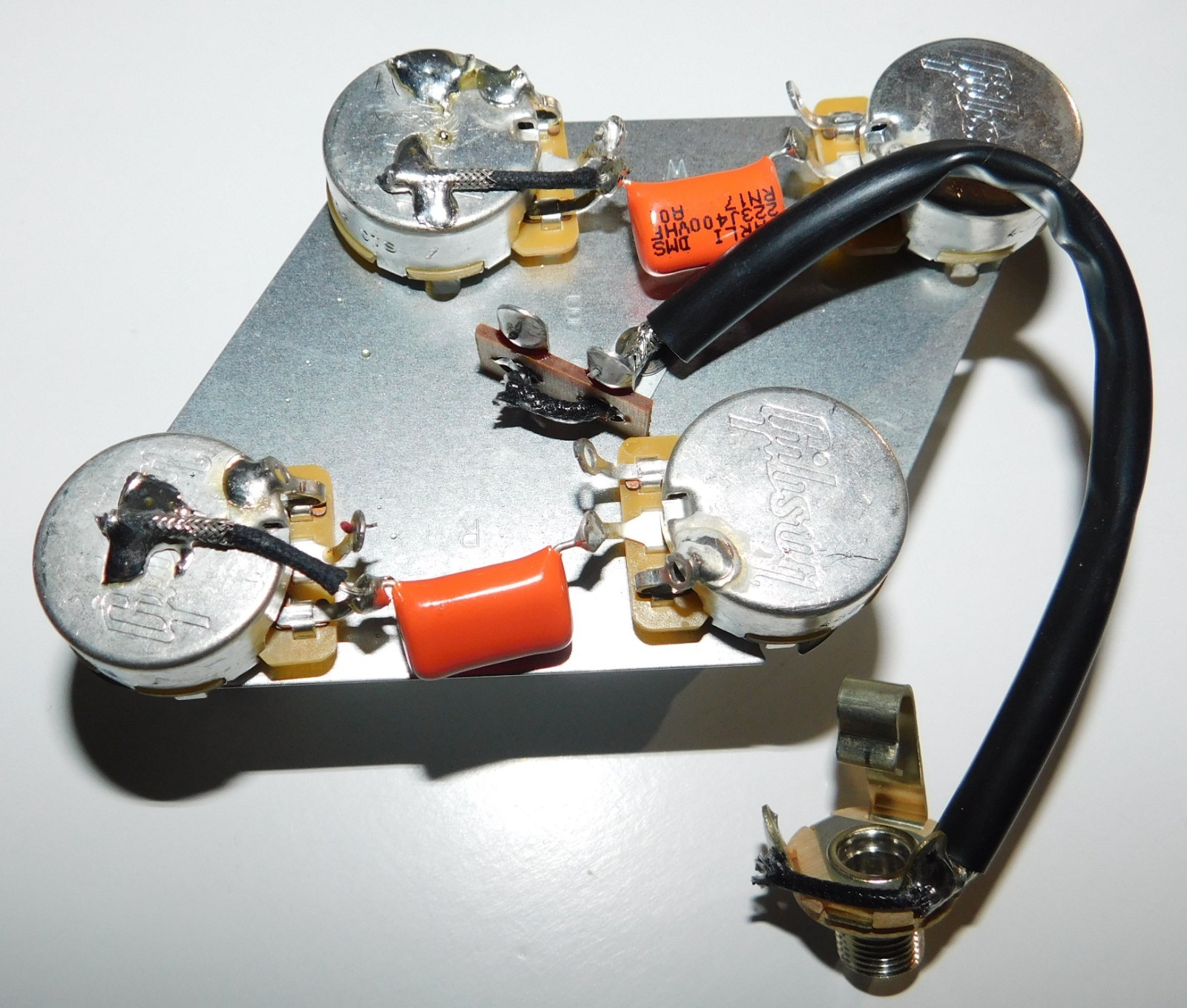 Gibson Les Paul Custom 70’s Pot Control Board CTS Guitar Parts Orange Drop Jack