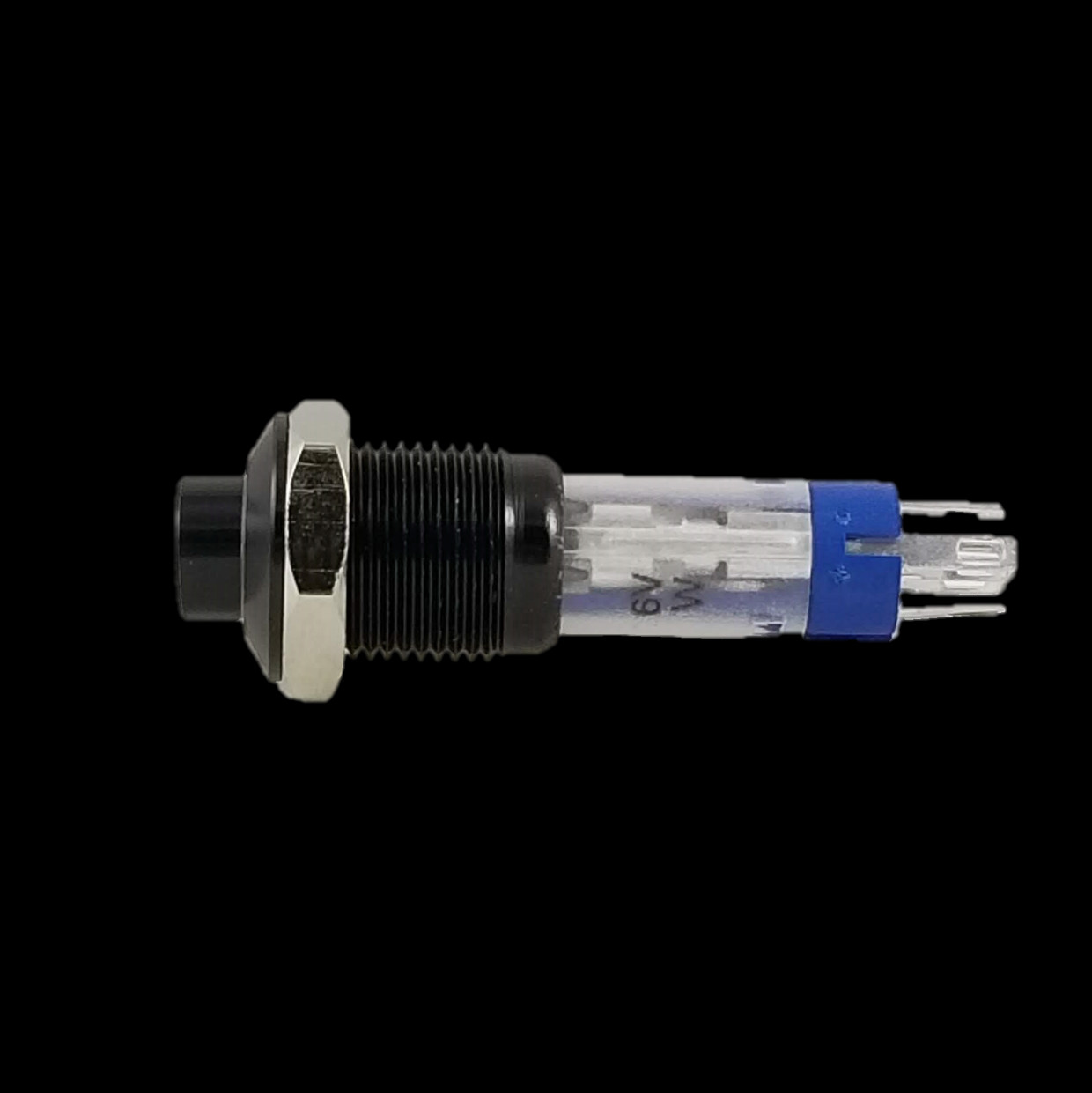 Tesi MIMMO 10MM LED Momentary Push Button Guitar Kill Switch Black/Blue