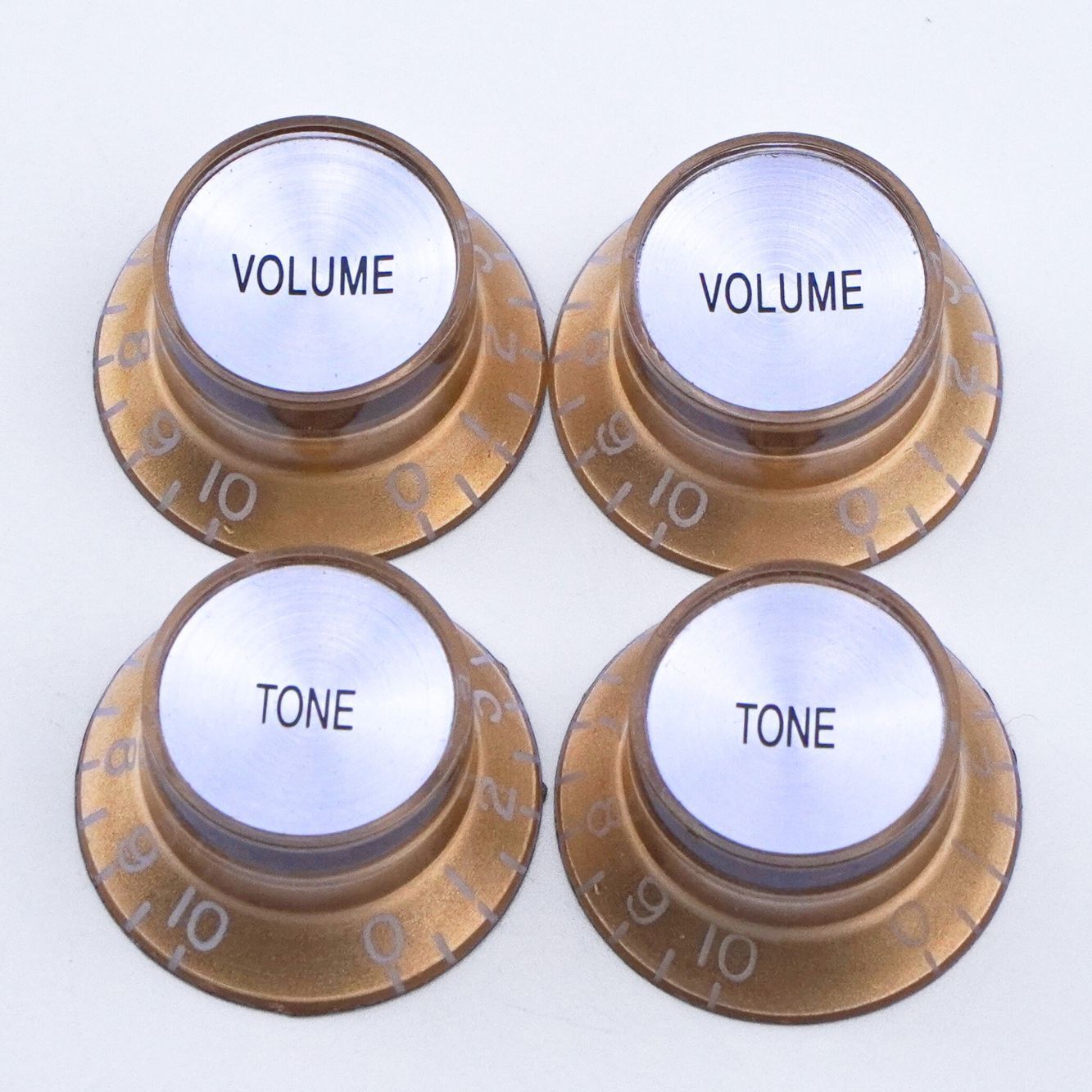 Acrylic Top Hat Bell Reflector Knob Volume Tone for Gibson Epiphone Les Paul SG