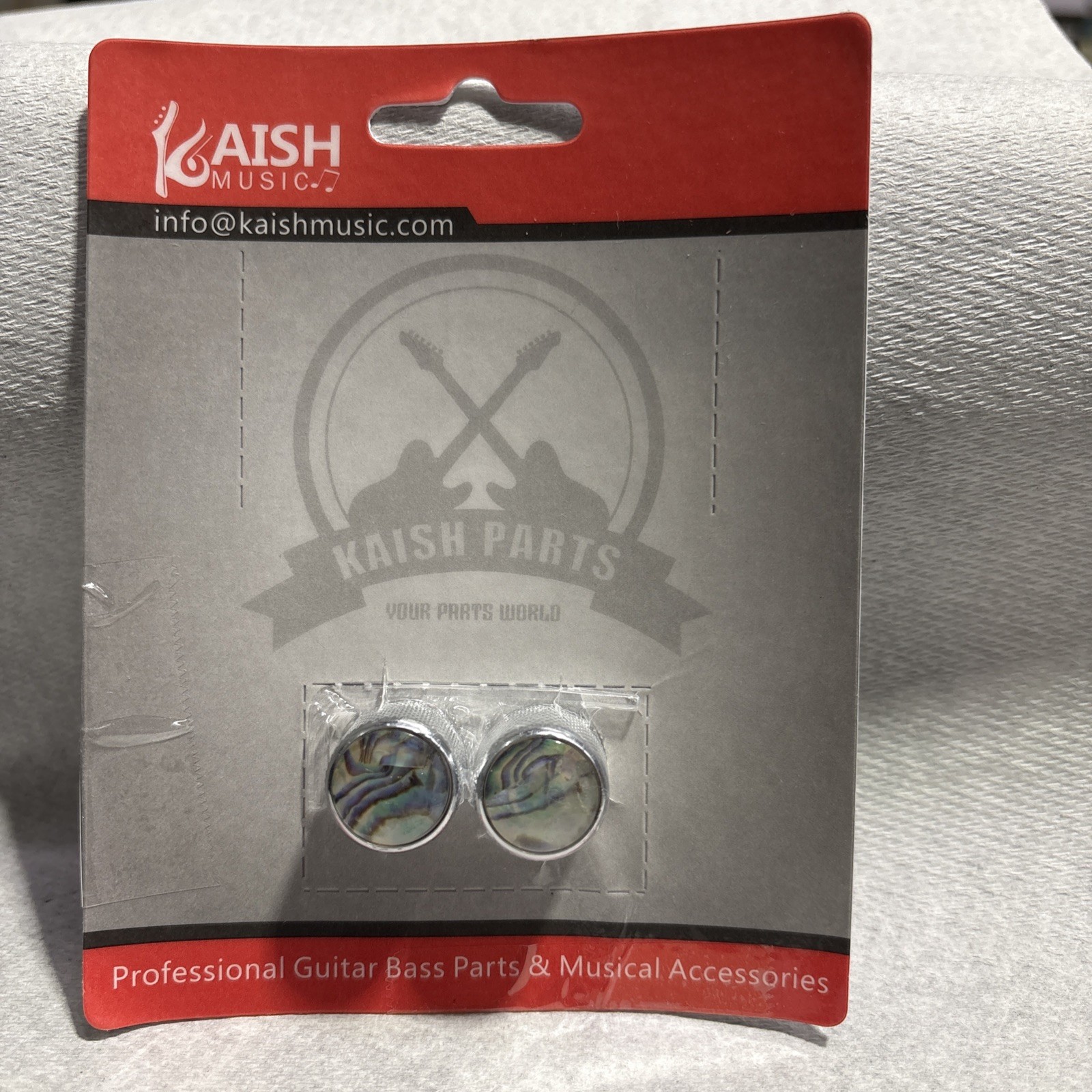 2 Abalone Top Dome Knobs Inserts for P Bass/Tele Guitar