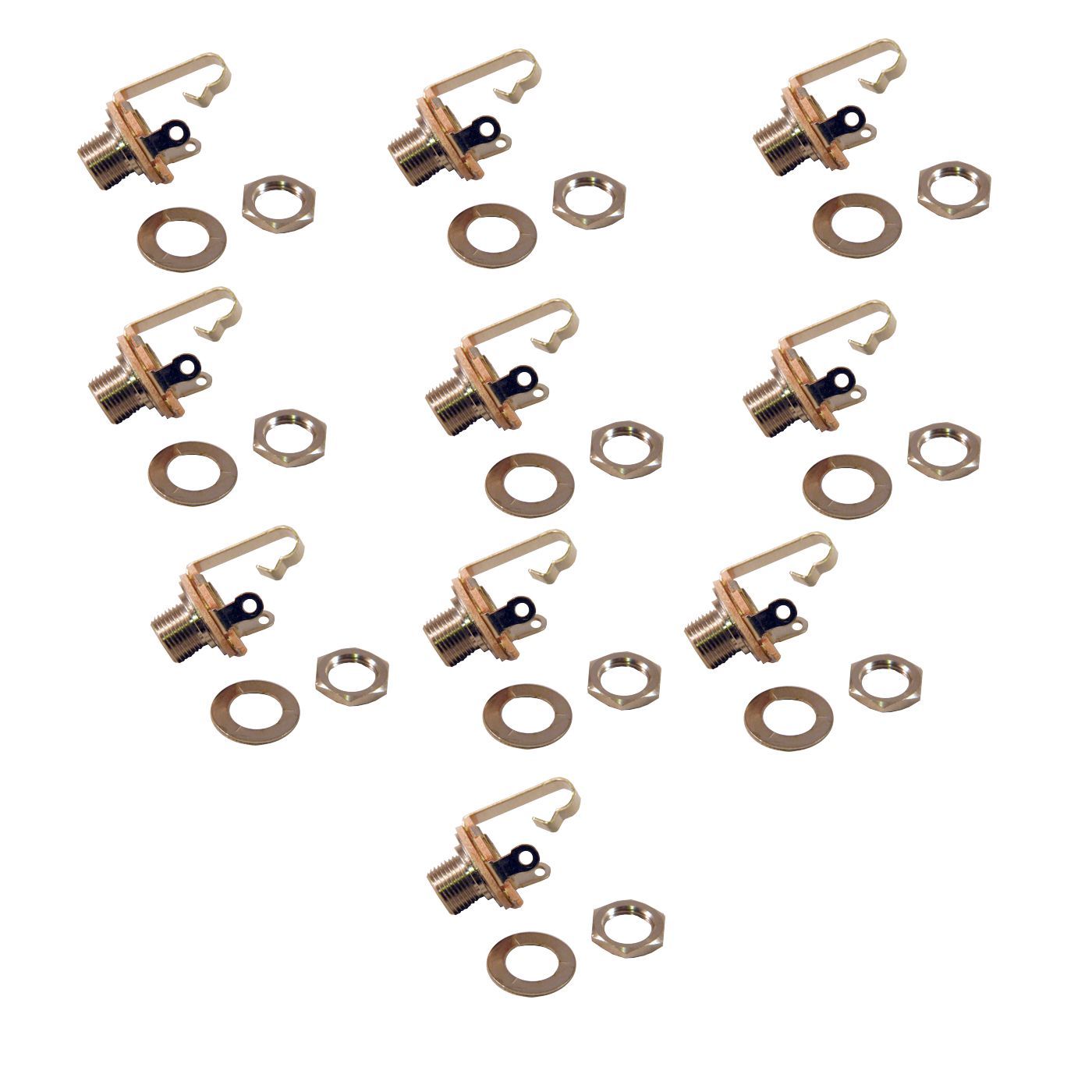 Jack Switchcraft 1/4 Mono Jack Chrome 10 Pack 11 0813359CH-10P