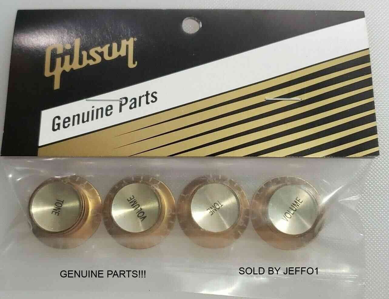 GIBSON Gold Reflector Top Hat Knob Set Les Paul USA Genuine SG ES PRMK-030 New