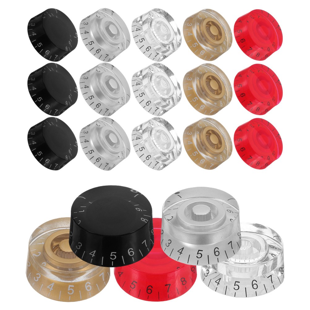 20 Pcs Electric Guitar Control Knobs Volume Replacement Tone Bass