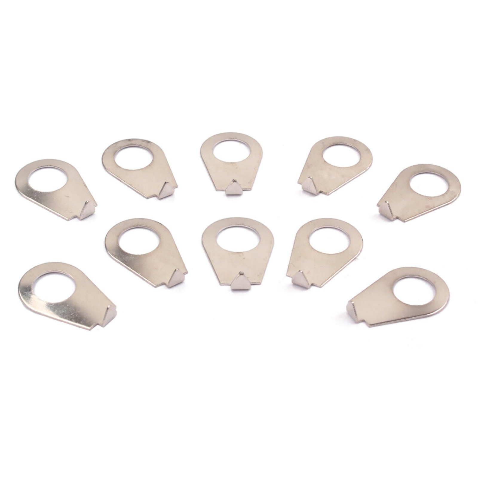 10Pcs 8.5mm Guitar Knobs Pointer Plate Washer Knob Position Indicator Chrome