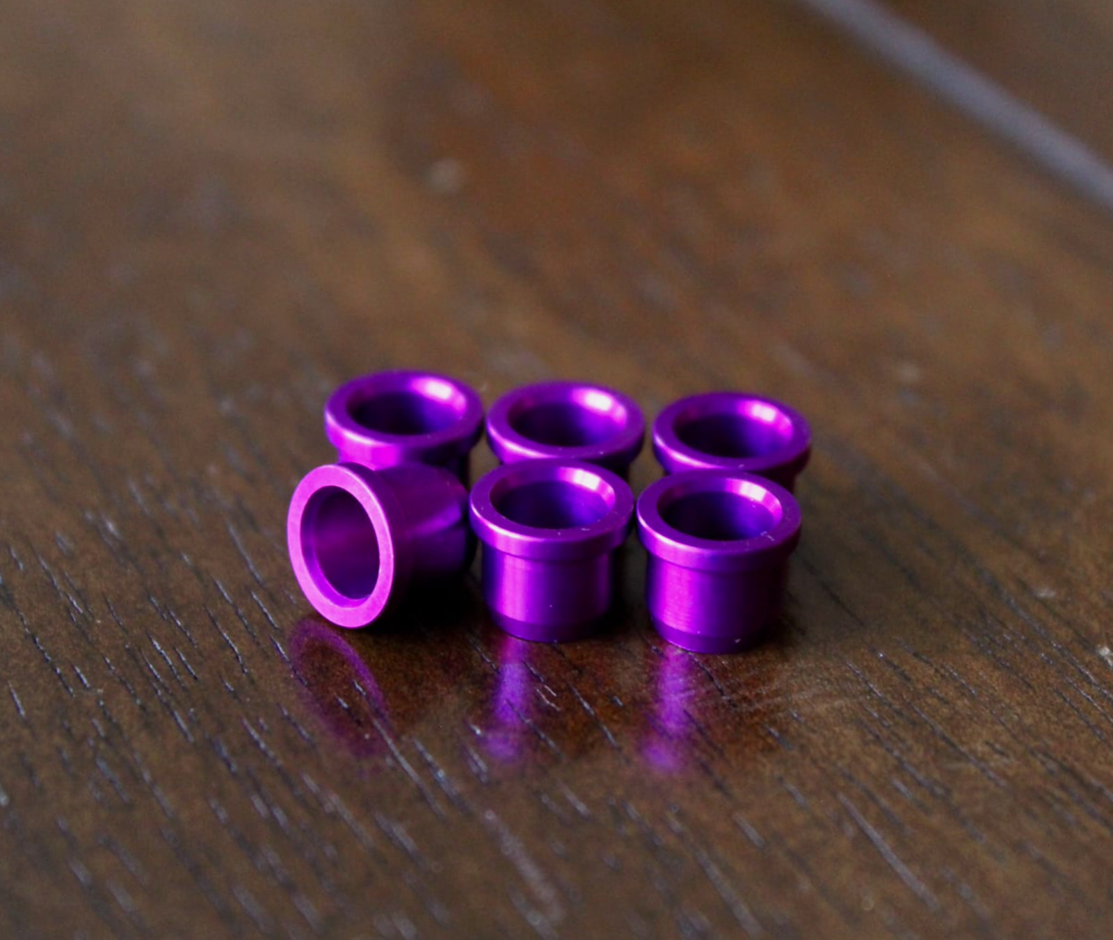 Telecaster style aluminum string ferrules, Deep Purple