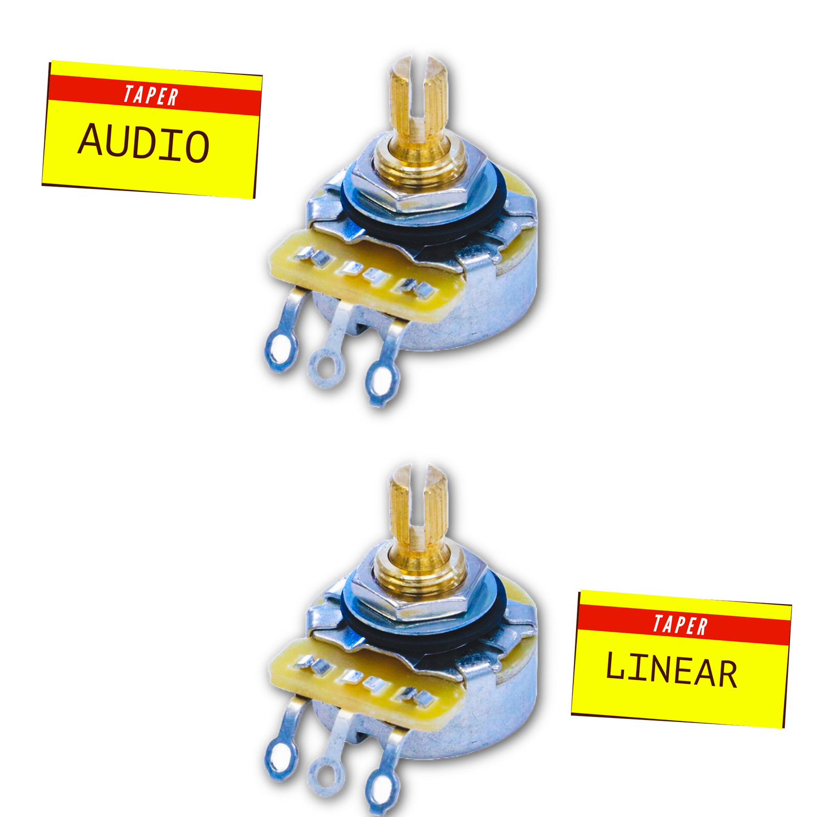 CTS 500K Ω Potentiometer for Bass & Humbucker Pickups – Fits Fender®
