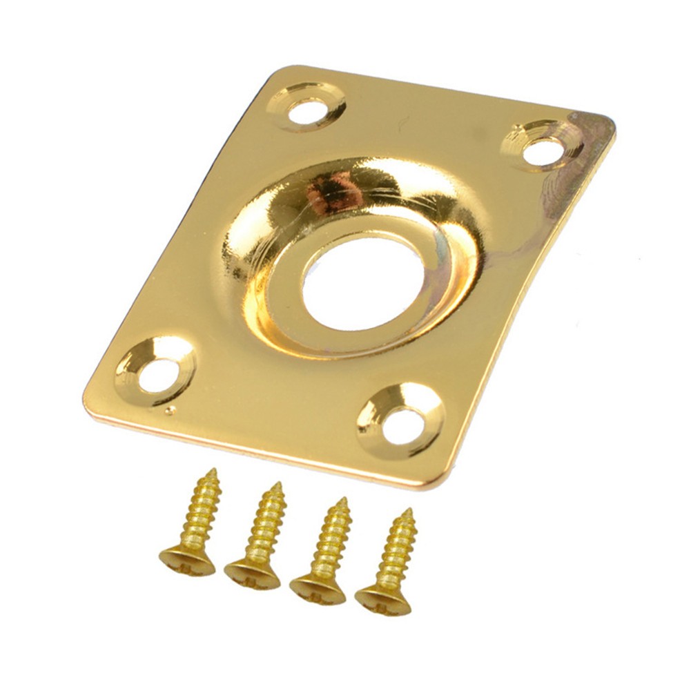 Guitar Output Metal Jack Plate Square With Screws For Electric Bass Guitar o