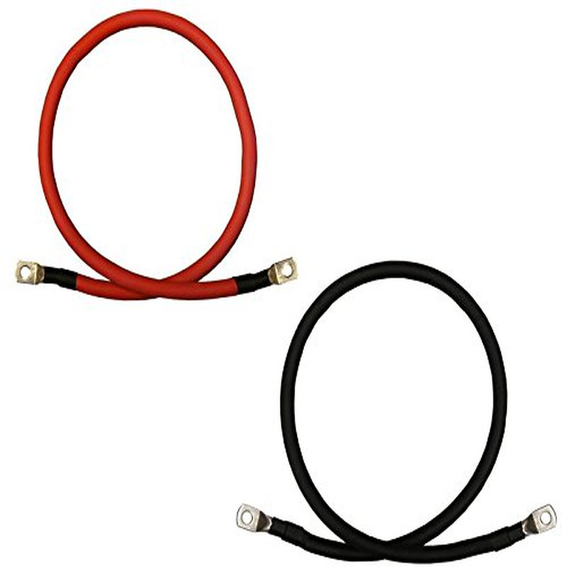 Windynation 4/0 Awg Gauge Red Black Pure Copper Battery Inverter Cables Solar