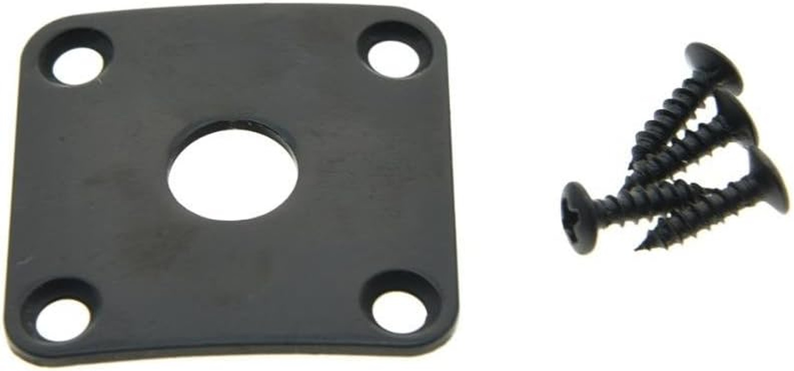 Black Metal Curved Bottom Jack Plate Curved Base Square Jackplate for Les Paul L