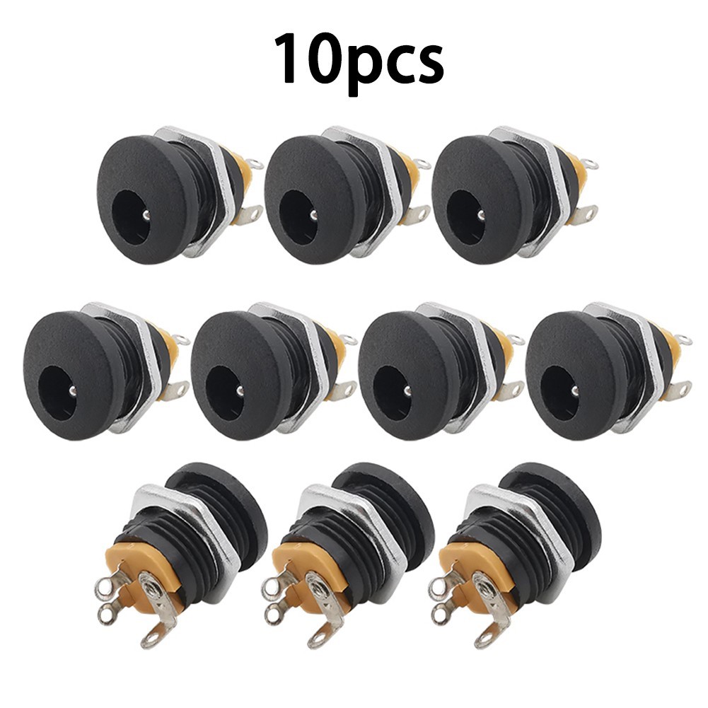 10Pcs 9V 12V DIY Guitar Effects Pedal-Power DC Connectors Socket-PlugJack 2.1mm