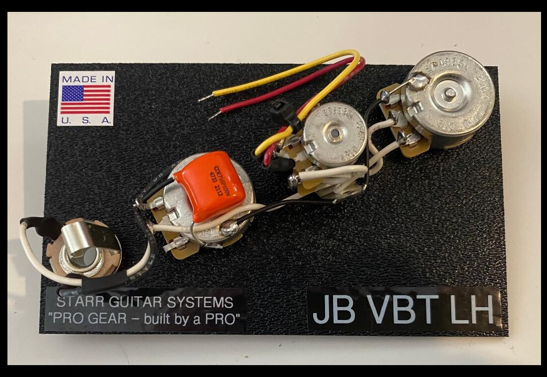 Fender Jazz Bass LEFT HAND wiring harness with Volume – Balance – Tone! NEW!