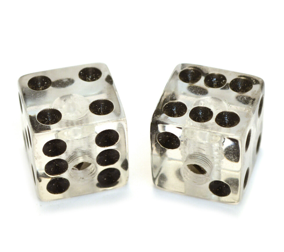 PK-3250-031 Clear Dice Knob Set for Bass/Guitar