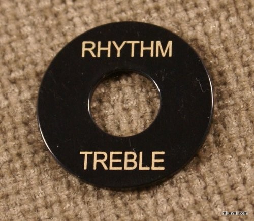Toggle Switch washer Rhythm / Treble Ring Black/Gold -NEW