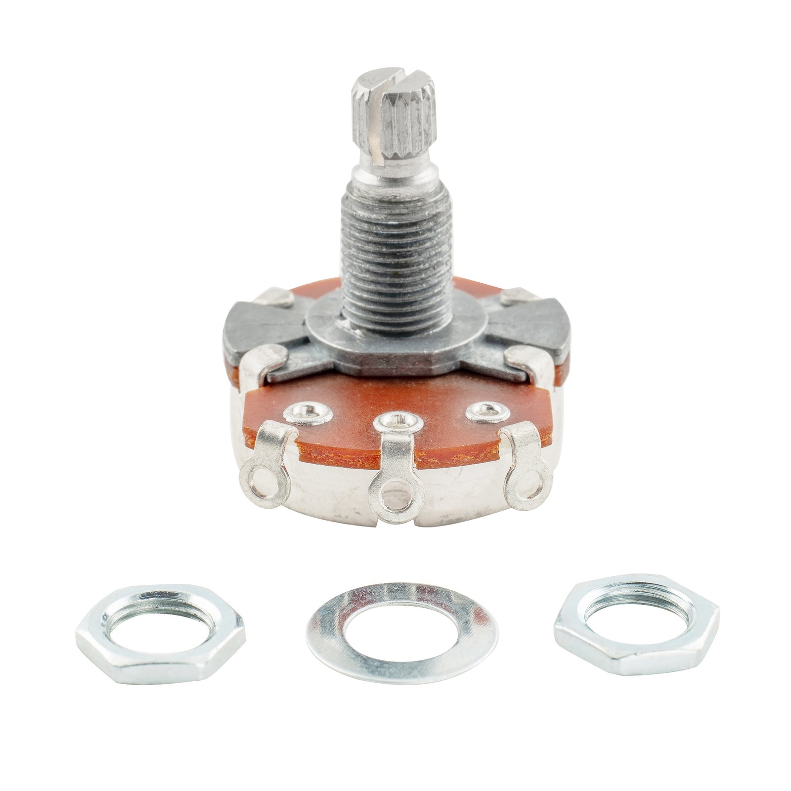 Alpha 4Pcs Full Metric Audio Taper A250K Split Shaft Pots Guitar Potentiometers