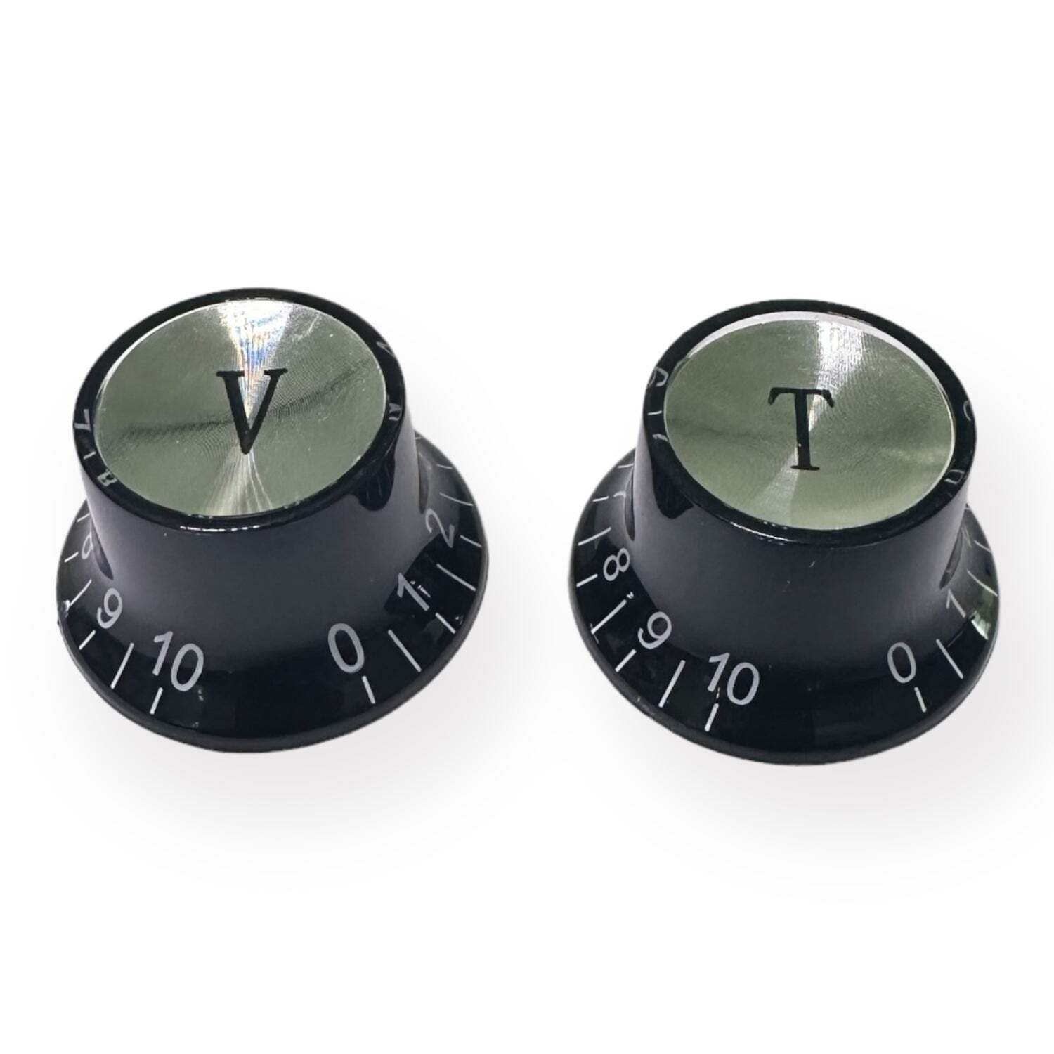 AxLabs Black Top Hat Volume Knob With White Font V / T – 1 V / 1 T