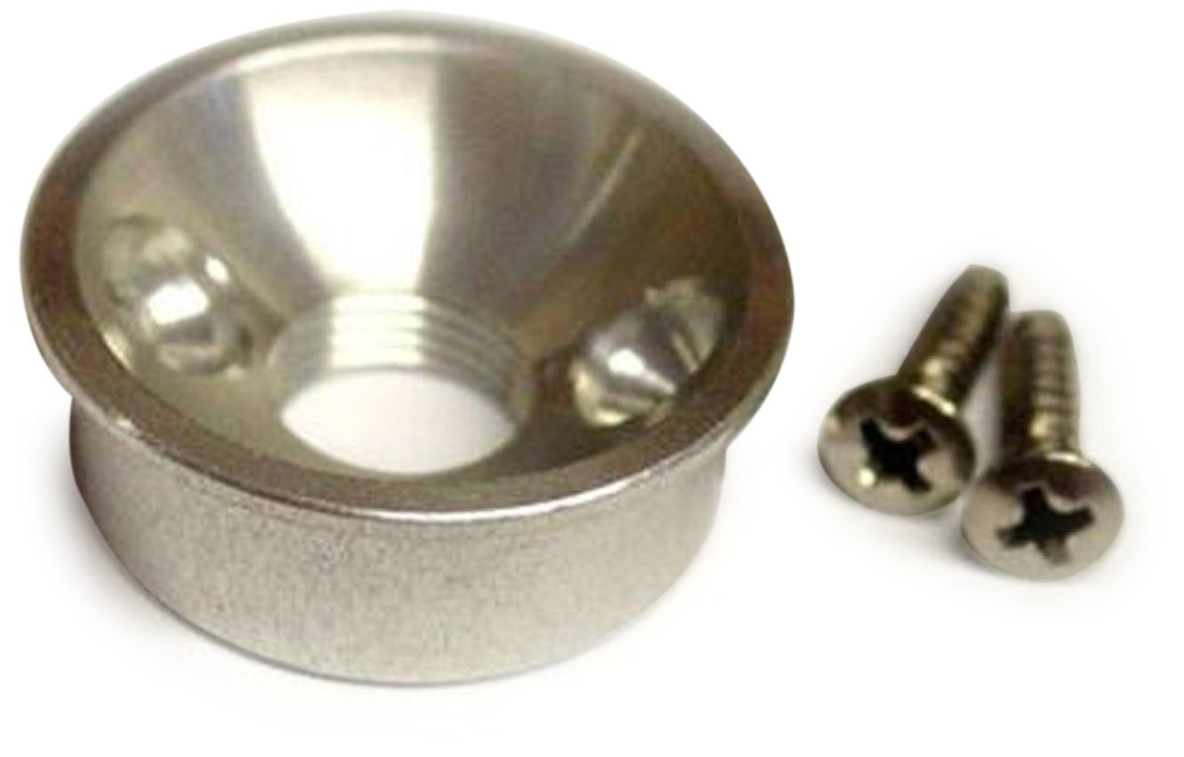 Chrome Telecaster Utility Jack Plate Retrofit 7/8 Inch Hole with Screws