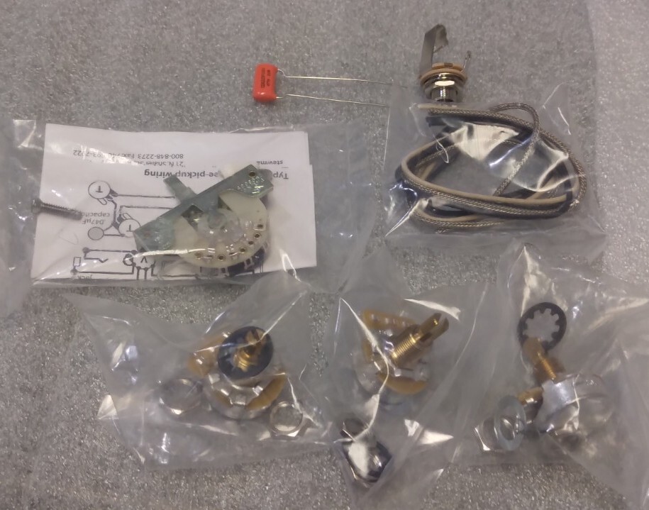 Stewart MacDonald Stratocaster® CRL 5-Way Wiring Kit – 250k