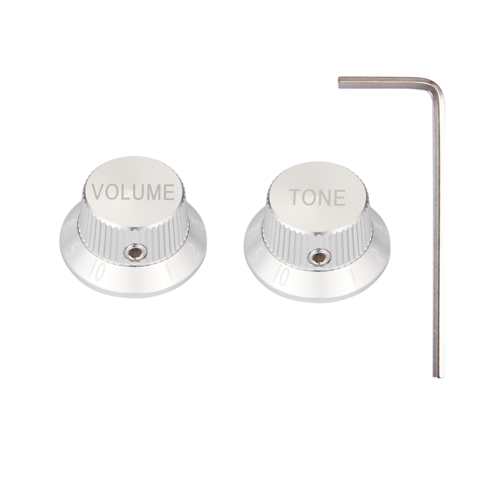 KAISH 1/4″ Aluminium Metal Strat Knobs Volume Tone fits Strat/Ibanez/Yamaha/LP