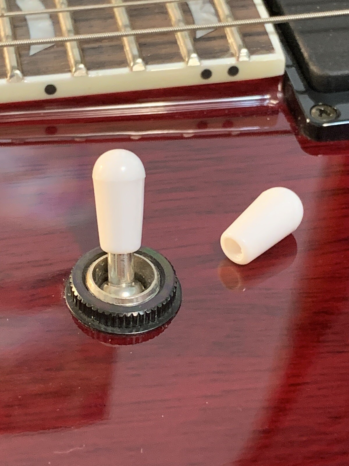 USA Seller~ Epiphone 1x White 3.5mm 3Way Toggle Switch Tips for Les Paul,SG ,Ltd
