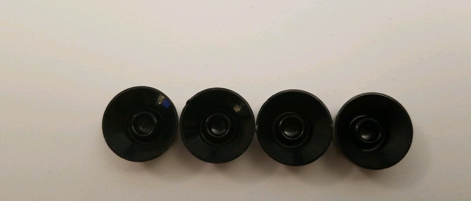 Set of 4 Volume Tone Knobs Black with Red Skull for Gibson Les Paul USA Seller