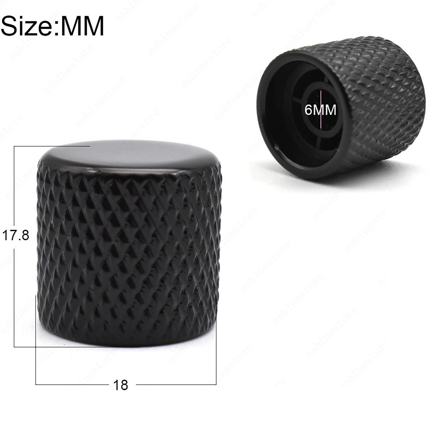 1x-4x Metal Guitar 6mm Shaft 18 Spline Volume Tone Knobs For EPI IBANEZ PRS