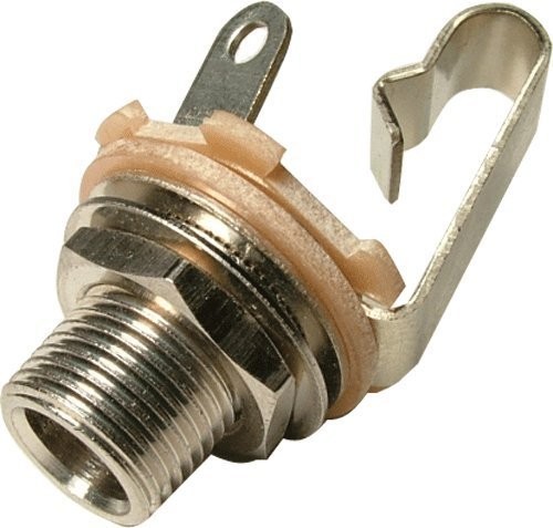Switchcraft 1/4″ Mono 2-Conductor Input Jack, Open Circuit, 1/4 inch, Black