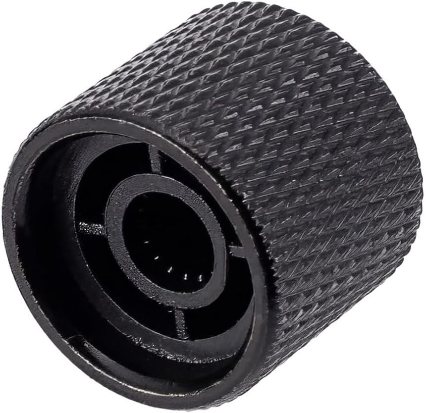 4 Black Metal Guitar Control Knobs – Ergonomic Dome Design for Easy Use