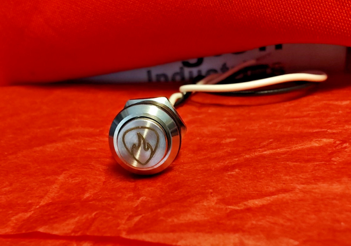 PTM Guitars Custom Engraved Kill Switch Momentary Push Button 10MM – Stainless