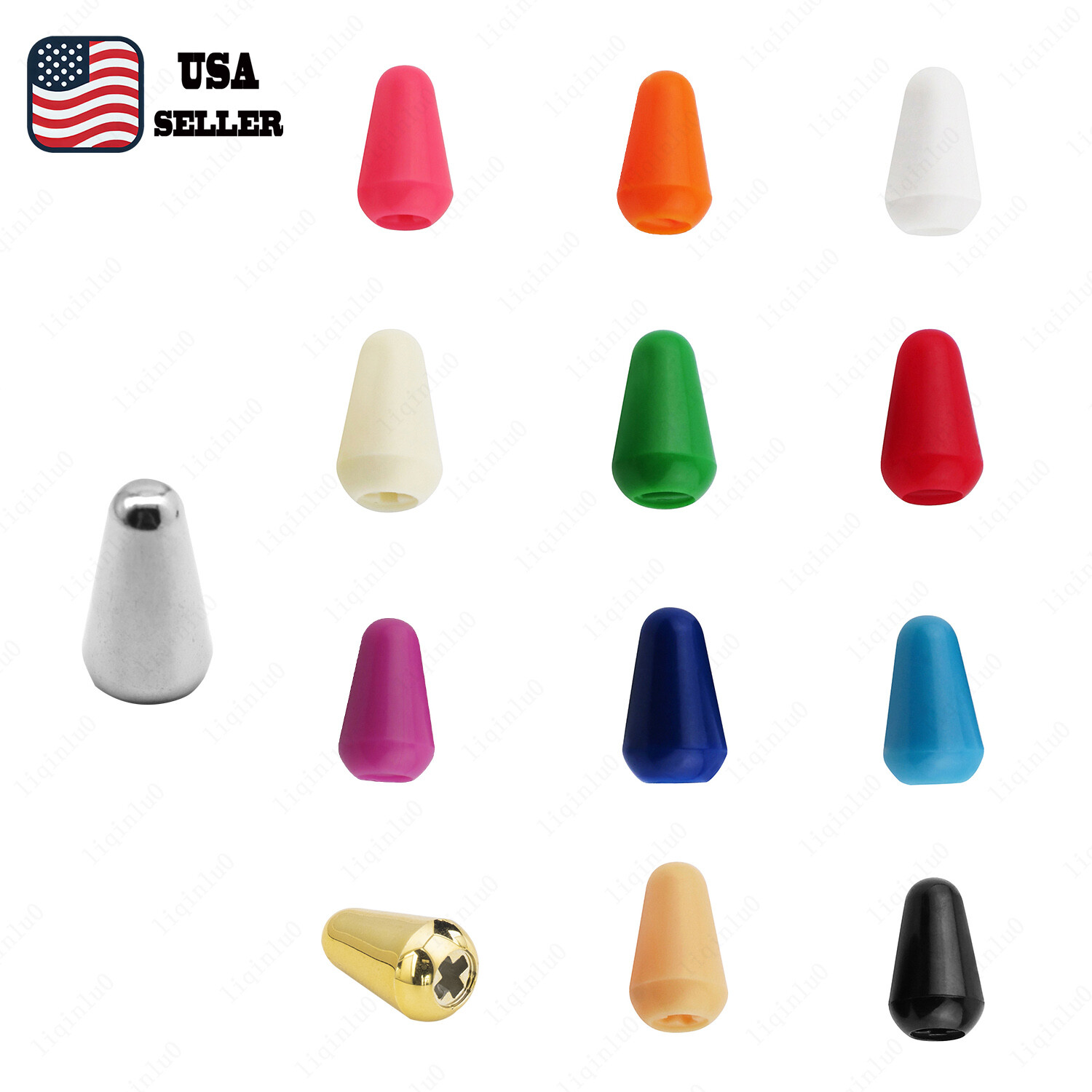 Set of 2 Pickup Selector Switch Tip Cap Knob For Strat Tele Style Multi Color