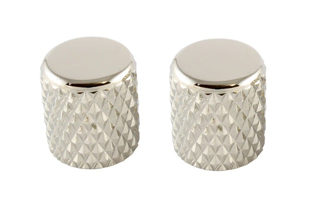 Allparts MK-0112 Heavy Knurl Metal Barrel Knobs, Nickel