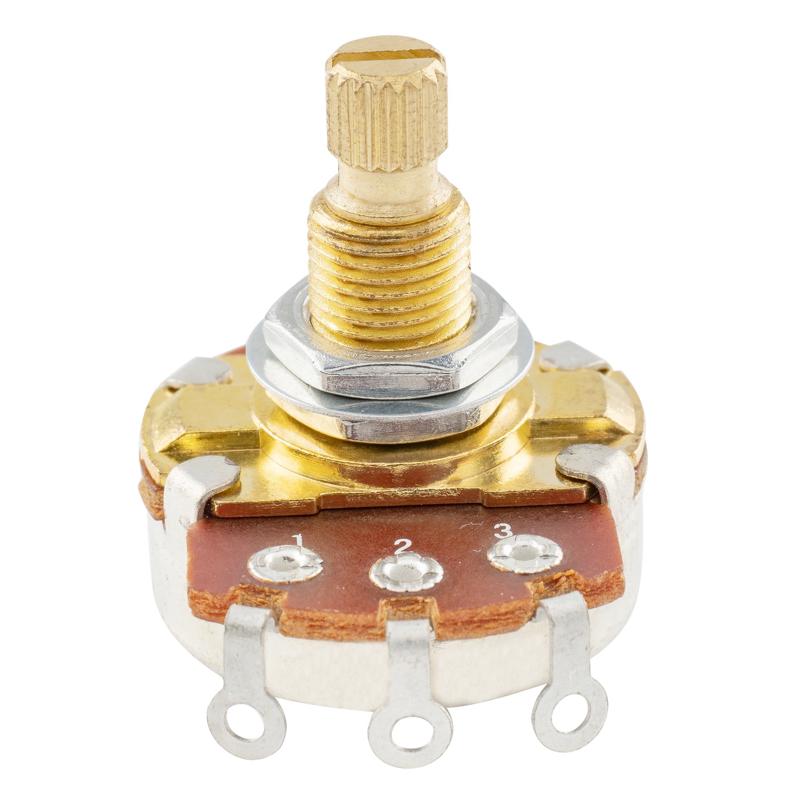 Pro 2X Brass Thread Full Metric A25K Audio Taper Guitar Potentiometer